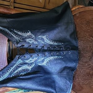 Leather halter top  HS  #10